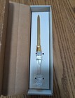 Fostoria Executive Letter Opener 24  Lead Crystal Faceted Gold Blade Ex01 875