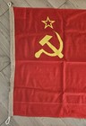 Original National Ussr Flag Of The Soviet Union Flag Hammer   Sickle Red Russisn