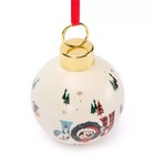 Disney Mickey Mouse Santa Joy 3    Round Ball Glass Christmas Ornament 2025