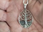 Sterling Silver Oval Tree Of Life Necklace With Italian Box Chain