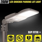 200w Led Shoebox Parking Lot Post Light Outdoor Street Large Area Security Lamp