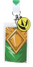 Power Rangers Green Ranger Id Lanyard Badge Holder W Dragonzord Rubber Pendant