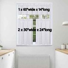 Complete Set Lined Blackout Window Kitchen Curtain Solid Treatment 24  Length K4