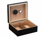 Chalet 25-50 Cigar Humidor  black  By Prestige Import Group  fast Free Shipping 
