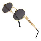 Steampunk Vintage Sunglasses Men Women Fashion Metal Retro Round Gothic Glasses