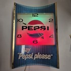  Rare Vintage Original 1960s Pepsi Cola Working Light Up Clock  Tested