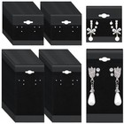 Tondiamo 200 Pcs Black Velvet Plastic Display Cards For Earrings 2   X 2   And 2