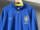 Brazil National Team Jacket Mens Xl Soccer Track Full Zip Nike Cbf Blue Yellow