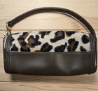 Vintage Hello Kitty 2007 Leopard Faux Fur Small Purse Bag Case Sanrio   Rare 
