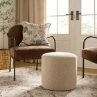Upholstered Drum Ottoman Cream - Threshold Designed With Studio Mcgee