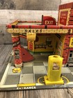 Vintage 1949 T  Cohn Superior Service Station Tin Litho Playset Toy
