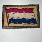 2 Antique Tobacco Cigar Felt Flannel Rugs Flag Netherlands Turkey 3x5    C1910s