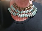 Dominique Denaive France Statement Collar Necklace Bronze Verdigris Patina Great