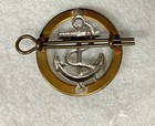 Vintage Ww2 post-war Royal Navy Junior Ratings Bi-metal Beret Cap Badge No Crown