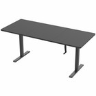 Vivo Manual 71    X 30    Stand Up Desk Workstation  Black Table Top  Black Frame