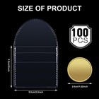 100 Pcs Single Pocket Coin Flips 2 X 2 Inch Individual Clear Cuttable Plastic   
