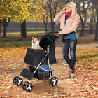 Pet Stroller Dog Cat Stroller Foldable Carrier Jogger For Small Medium Dog Cats
