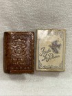 Antique Match Safe Holder Keeper Leather Bound Book Vintage Matchbox
