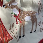 Vintage House Of Hatten 60  Christmas Tree Skirt Santa Sleigh Reindeer Beautiful