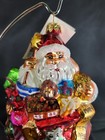 Rare Neiman Marcus Christopher Radko Large Santa Ornament Glass From Poland Ds29