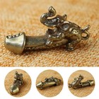 Brass Elephant Bat Figurine Animal Statue Table Home Decor Toy Gift Collection