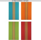 Salsa Stripe Kitchen Towels 12 Pack 100  Cotton Tea Dish Towels Absorbent New