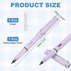 1pcs Inkless Pencil  Pencils With Eraser purple Barrel  Purple Nib 