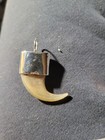 Sterling Silver With Turquoise Pendant  Real Mountain Lion Claw No Chain 