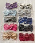 Lots 10 Classic Solid Satin Mens Adjustable Tuxedo Bowtie Wedding Party Bow Tie
