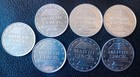 7 Vintage Man In Space Token Coins - Shell Oil Promo - 1969 - Mercury   Gemini