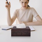Pu Leather Tissue Box Cover Tissue Box Holder Rec Tissues Organizer