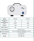 Lab Fish Laboratory Vacuum Pump Portable Oilless Diaphragm Lab Vacuum Filtration