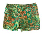 Boca Classic Men   s Tropical Swim Trunk Green Orange 5    Inseam Beach Shorts Large
