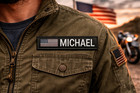 Custom Embroidered Name Tag Sew On Patch Motorcycle Biker Patches 5  X 1 3   b 