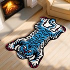 Naoloture Blue Tibetan Tiger Bath Mat Bathroom Rug Non Slip Ultra Soft Plush