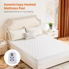 Sweetcrispy Heated Mattress Pad Twin Size 75x39 Inches Quilted Electric Bed Warm