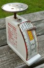 Vintage Hanson Model  1308 Recipe Scale White Base 8 Lb Maximum Works  