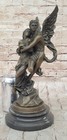 Cupid Eros   Psyche Greek Mythology Real Bronze Sculpture Statue Signed Figurine