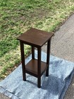 Antique Gustav Stickley Signed Craftsman Telephone Stand 14   x14   x30 25     rare 