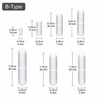 Ptfe Coated Magnetic Stir Bar Set  7-pcs With Tweezer For Laboratory Use  B-type