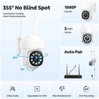 8 Pcs Ptz Cameras Wireless Cctv Security Camera System Wifi 16ch 4k Nvr Audio