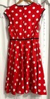 Disney Parks Disney Dress Shop Minnie Mouse Red Polka Dot Dress Retro Sz M