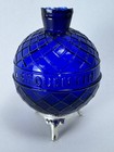 Rare 1880s Van Cutsem Cobalt Blue Quilted Round Glass Target Trapshooting Ball