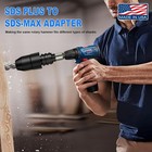 Sds-plus To Sds-max Adapter For Rotary Hammers - 8-1 4 Inches Long Black Alloy