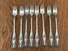 Set Of 8 Vintage 1847 Rogers Bros Silverplate Cocktail Forks Grape Pattern Vgc