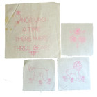 Vintage Stamped Quilt Blocks Lot Of 16 Squares Embroidery Anthropomorphic Read