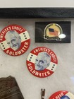 Vintage Campaign Buttons Political Pins  Candidates Shadow Box Display 30 Pins