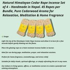 Lamatar1 Himalayan Cedar Rope Incense Set Of 3 Burning Gently With Natural Wick