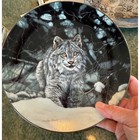 Charles Frac   Winter s Majesty Plates Wolf   Cougar Set W  Coas