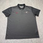 Georgia Bulldogs Nike Polo Shirt Men Xl Black Gray Striped Performance